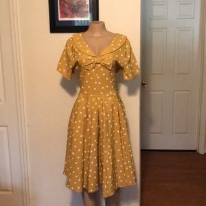 Polka dot Audrey Hepburn neck line